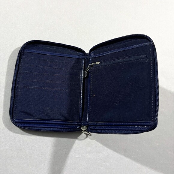 Coach Signature Multicolor Daisy Kyra Scarf Poppy Zip Around Wristlet Wallet Y2K - Picture 4 of 9